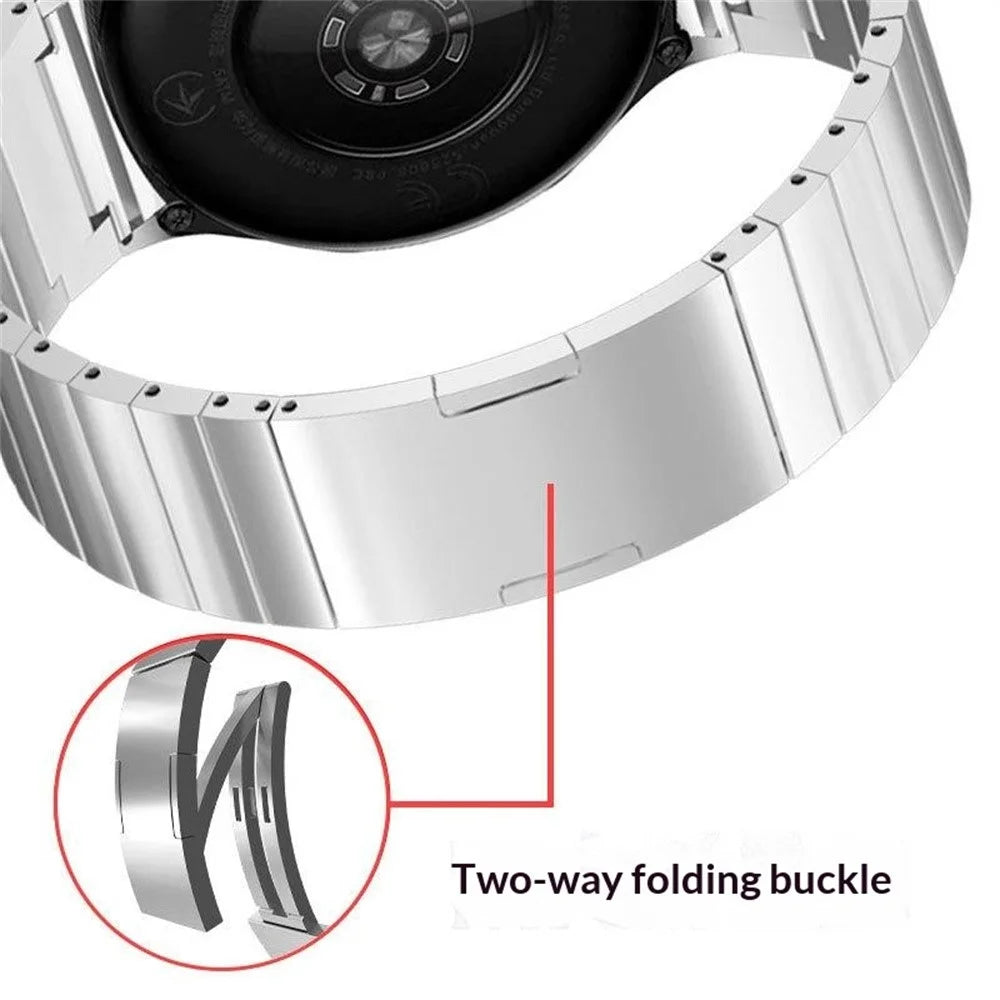 For Oppo Watch X / X2 Wrist Band Titanium Alloy 1-Bead Watch Strap with Folding Clasp - Silver - 5