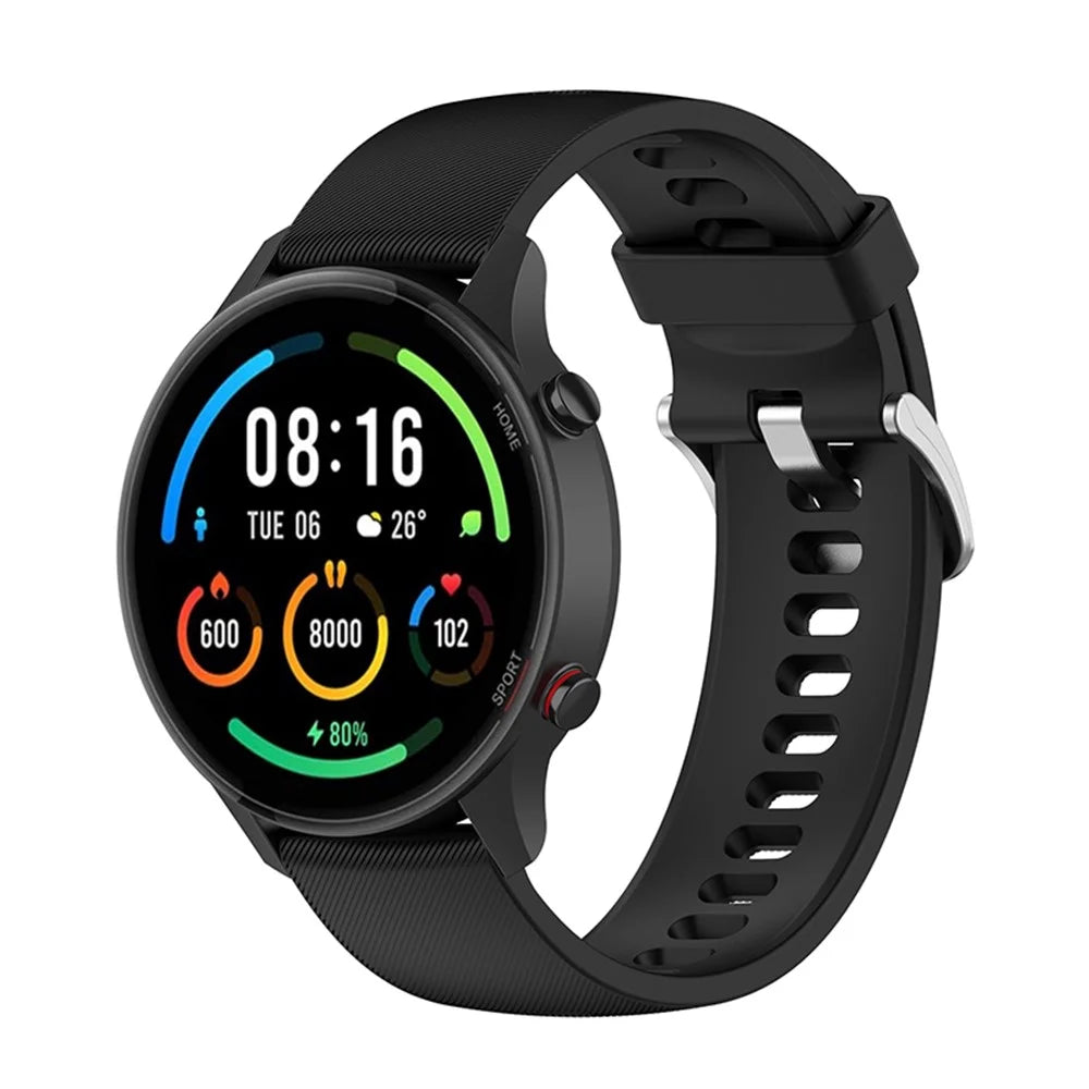Smart Watch Strap Replacement Silicone Wrist Band for Xiaomi Mi Watch Color Sports - Black - 2