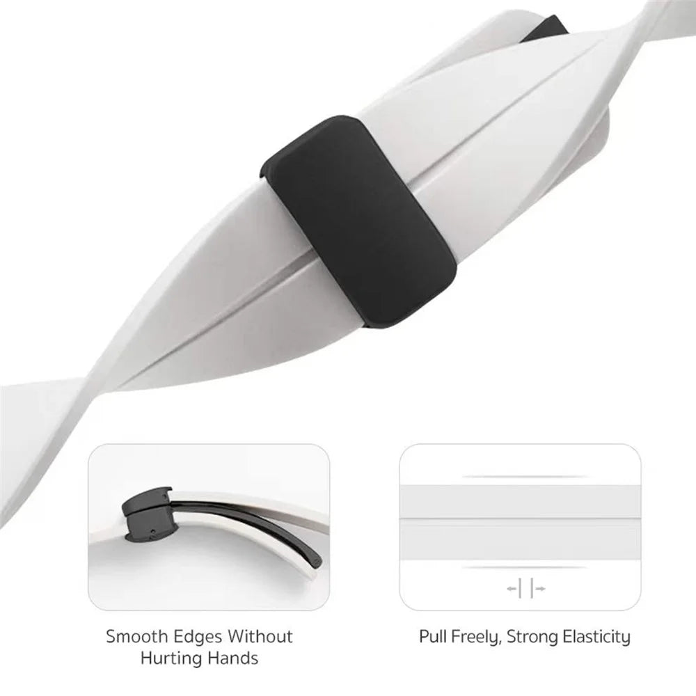 COTECI W108 Magnetic Silicone Band for Apple Watch Series 11 10 42mm / 9 8 7 41mm / SE3 SE2 SE 6 5 4 40mm / 3 2 1 38mm Watch Strap - White - 3