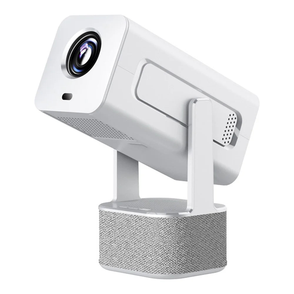IMC360 1GB+8GB LCD Projector Autofocus 1080P HD WiFi 6 Home Cinema Projector, Dual Speakers, Cloth Coating Base - White / EU Plug - 1