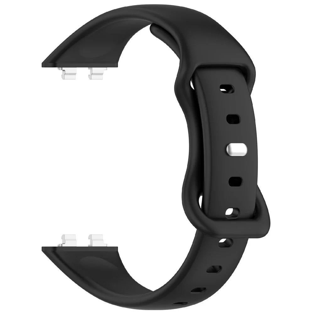 Silicone Watch Band for Huawei Band 11 / 11 Pro / 11 NFC Wristband Multi-Hole Adjustable Replacement - Black - 1