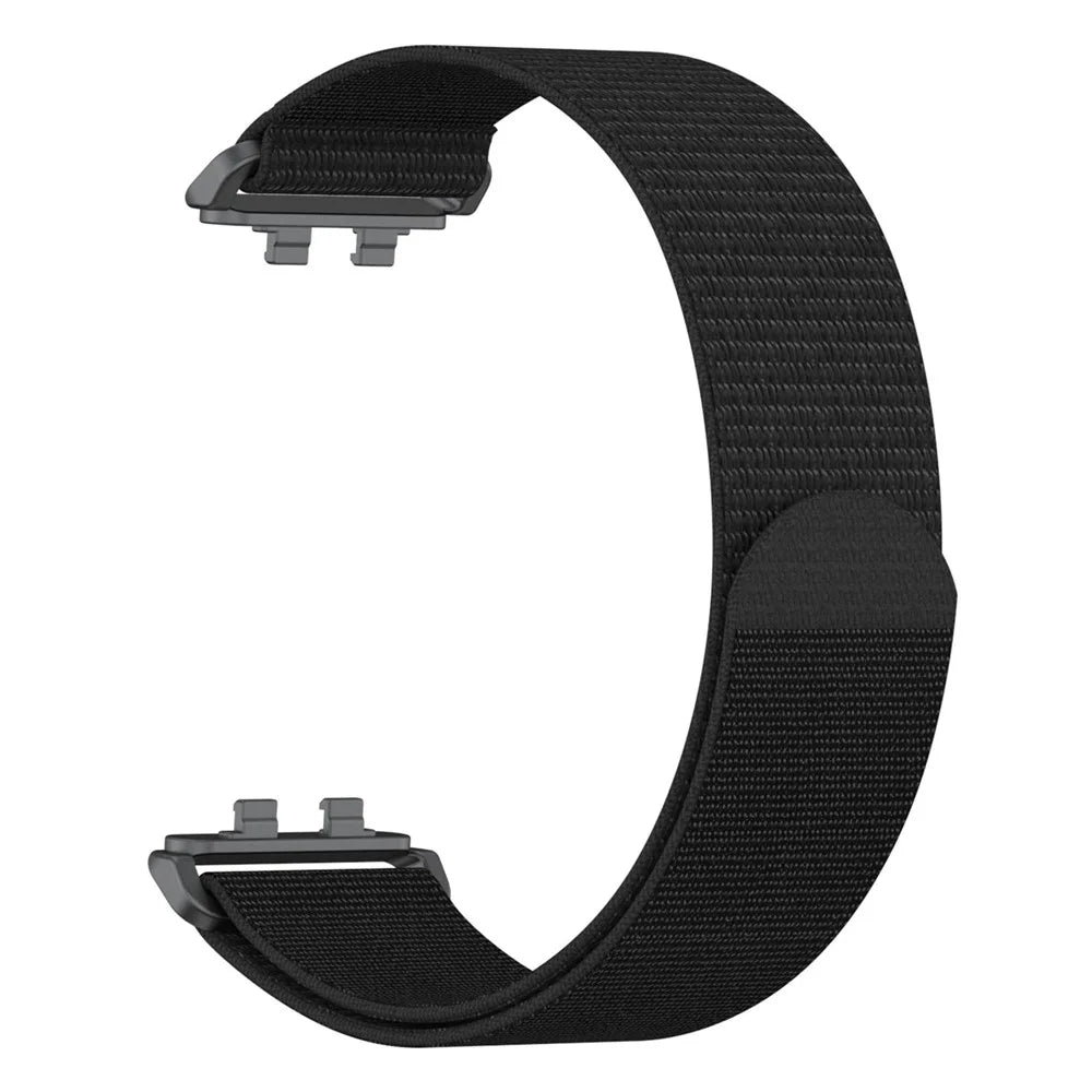 Strap for Huawei Band 11 Pro NFC / 11 NFC / 11 Pro / 11 Nylon Loop Band Round Tail Replacement Wristband - Black - 4