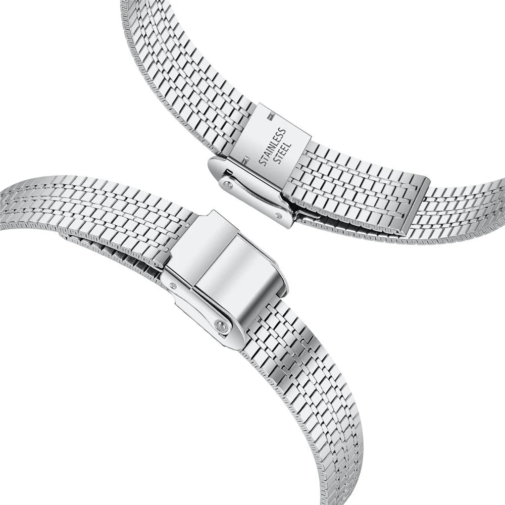 Watchband for Huawei Band 11 Pro NFC / 11 NFC / 11 Pro / 11 Stainless Steel 7-Beads Watch Strap - Silver - 6