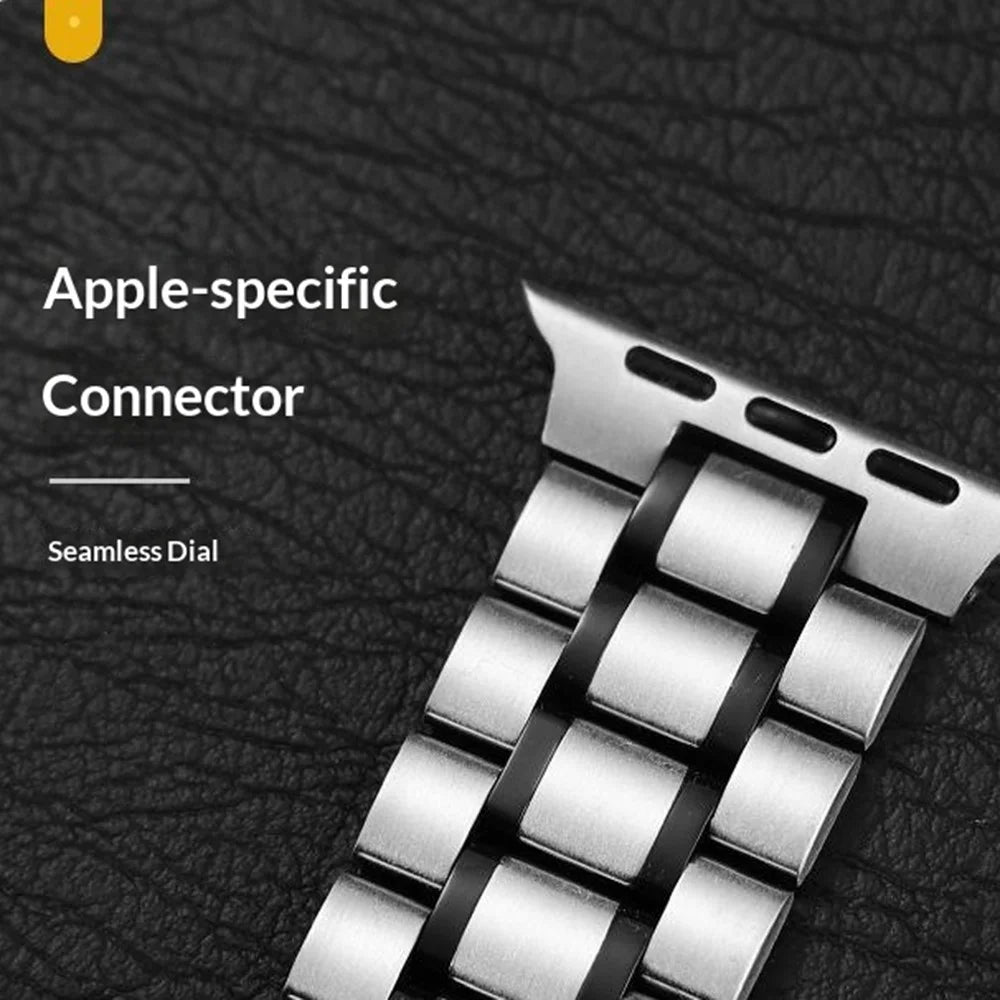 Metal Strap for Apple Watch Series 11 10 42mm / 9 8 7 41mm / SE3 SE2 SE 6 5 4 40mm / 3 2 1 38mm Five-Bead Stainless Steel Watch Band - Silver - 4