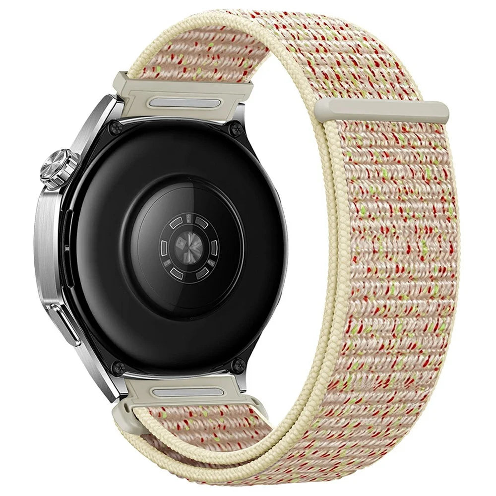 22mm Nylon Sport Loop Band for Huawei Watch GT 6 46mm / GT 5 46mm / GT 5 Pro 46mm Magic Tape Watch Strap - Sakura - 1