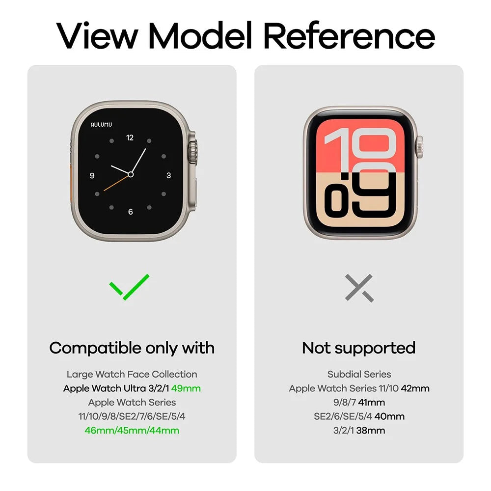AULUMU C03 Titanium Alloy Strap for Apple Watch Ultra 3 2 1 49mm / Series 11 10 46mm / 9 8 7 45mm / SE3 SE2 SE 6 5 4 44mm / 3 2 1 42mm Magnetic Buckle Quick Release Microfiber Band - Silver+Black - 2