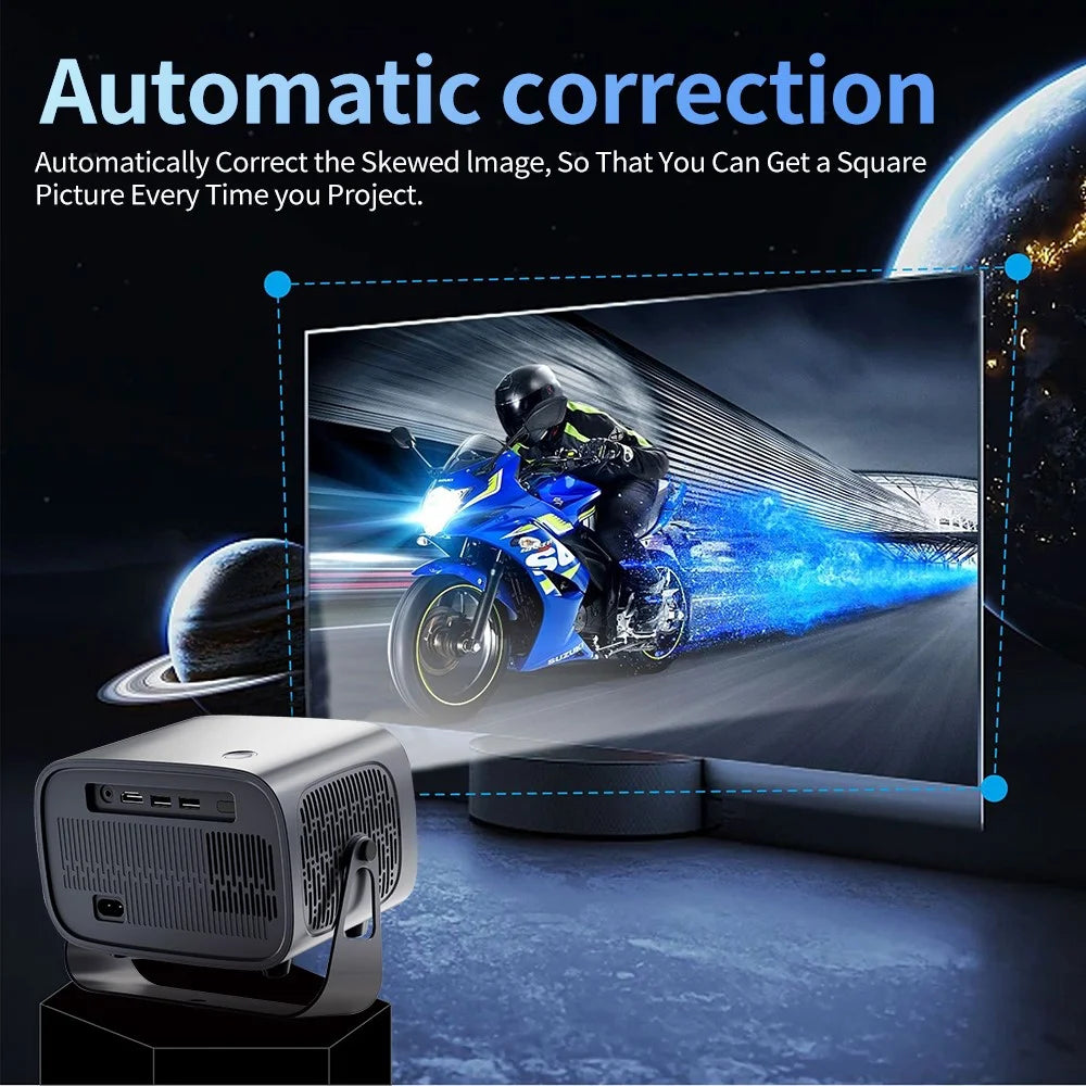 A10 PLUS Portable Smart Projector 720P Native 4K Decoding Android 11 WiFi 200 ANSI Lumens Home Theater - Black / EU Plug - 5