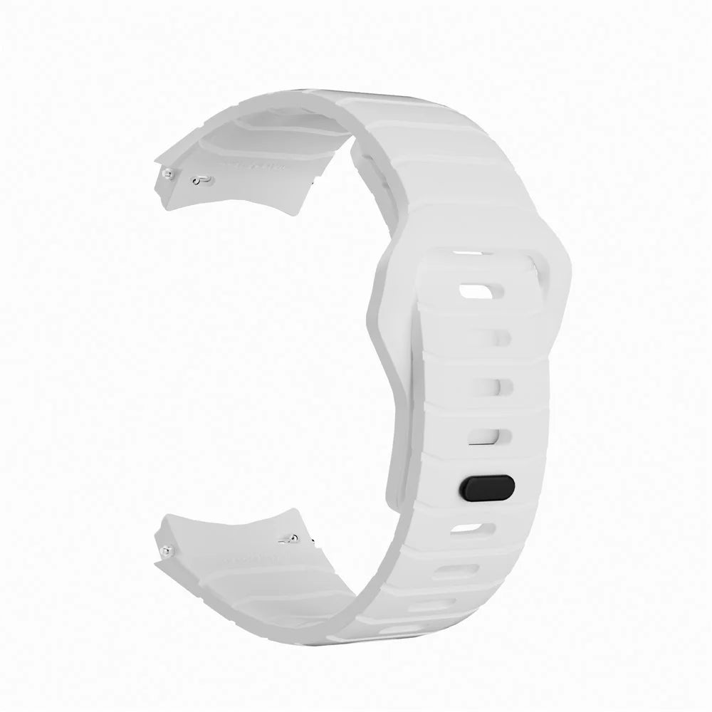 For Huawei Watch 5 46mm Adjustable Strap Armor Reverse T-Buckle Silicone Watch Band - White - 2