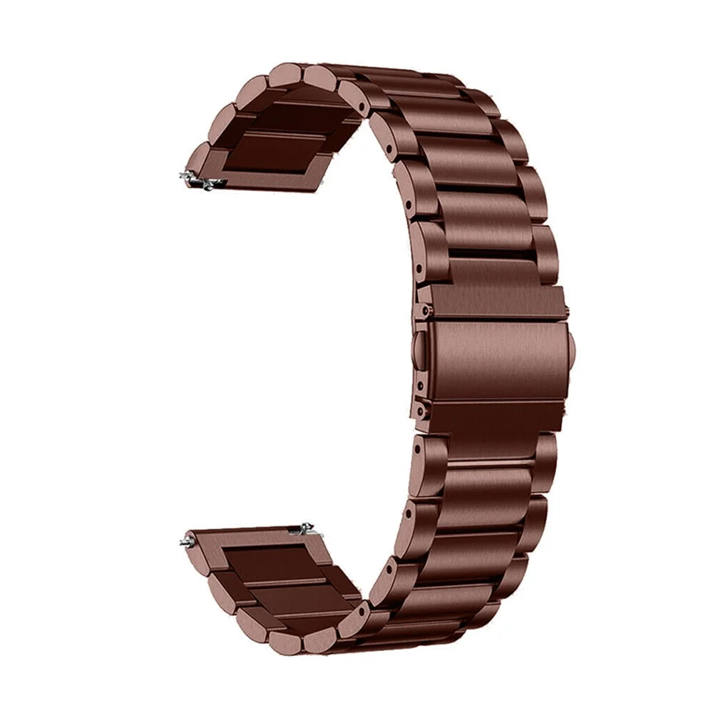 20mm 3 Beads Stainless Steel Smart Watch Band Replacement Wrist Strap for Samsung Galaxy Watch 4 40mm 44mm/Galaxy Watch 4 Classic 42mm 46mm/Galaxy Watch Active 2 40mm 42mm - Bronze - 3