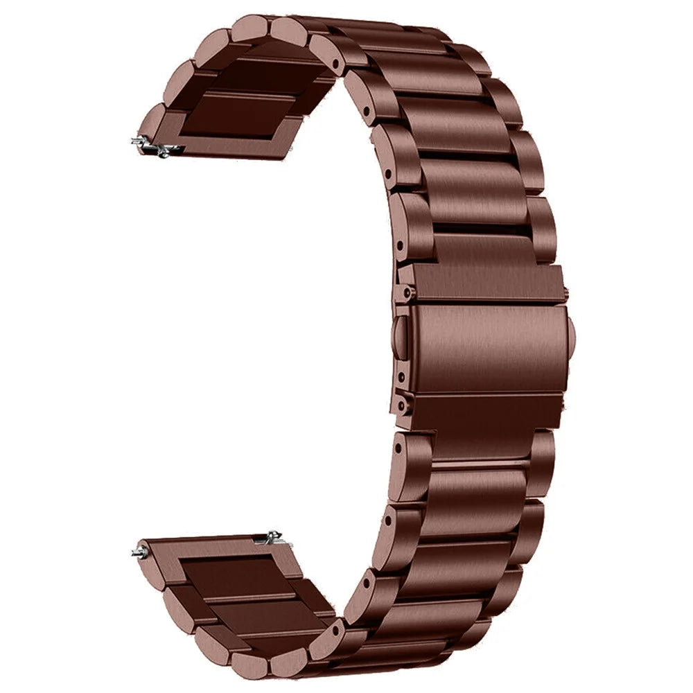 For Garmin Vivomove 3/Garminmove 3 20mm Quick Release Watchband Stainless Steel Watch Strap Business Watch Band - Bronze - 2