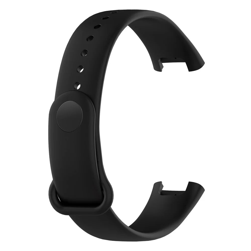 For Xiaomi Redmi Smart Band Pro Solid Color Soft Silicone Watch Band Adjustable Wrist Strap - Black - 4