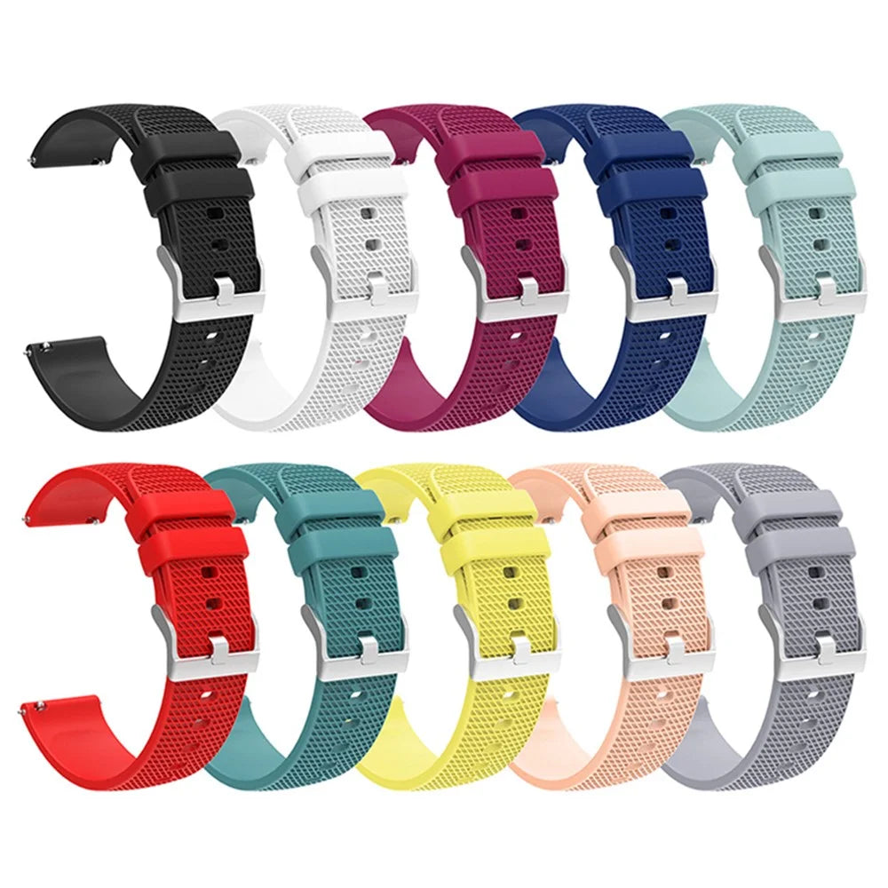 For Huawei TalkBand B5 Grid Design Soft Silicone Watch Band 18mm Replacement Strap with Silver Buckle - Red - 7