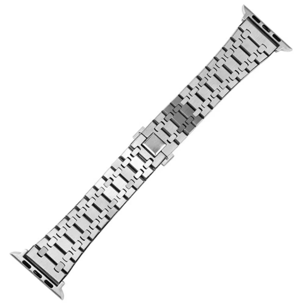 For Apple Watch Series 11 10 42mm / 9 8 7 41mm / SE3 SE2 SE 6 5 4 40mm / 3 2 1 38mm Stainless Steel Durable Smart Watch Band Wrist Strap - Silver - 1