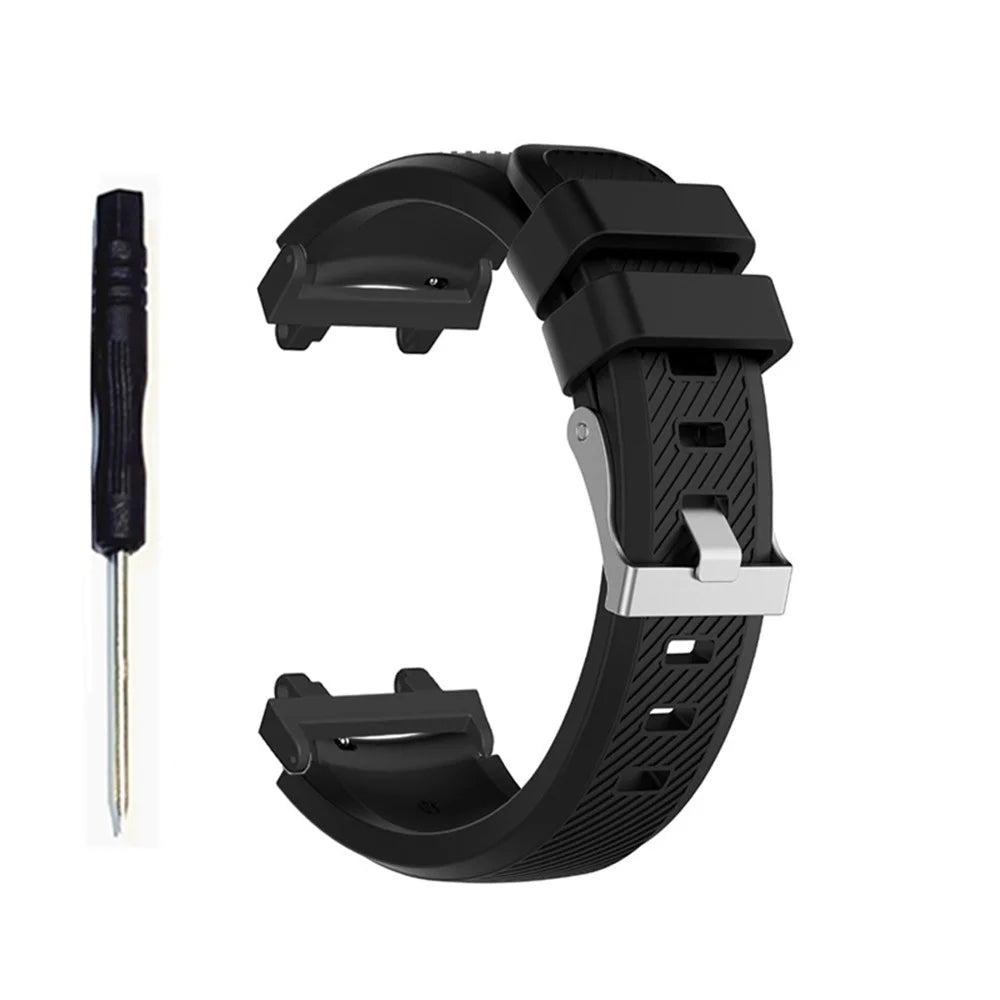 For Huami Amazfit T-Rex 2 Twill Design Adjustable Silicone Watchband Smart Watch Replacement Strap - Black - 3