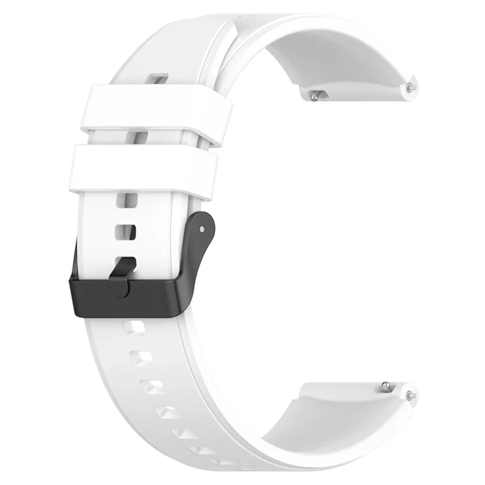 For Samsung Galaxy Watch6 40mm 44mm / Watch6 Classic 43mm 47mm / Watch 5 40mm 44mm / 5 Pro 45mm 20mm Silicone Strap Wristband - White - 2