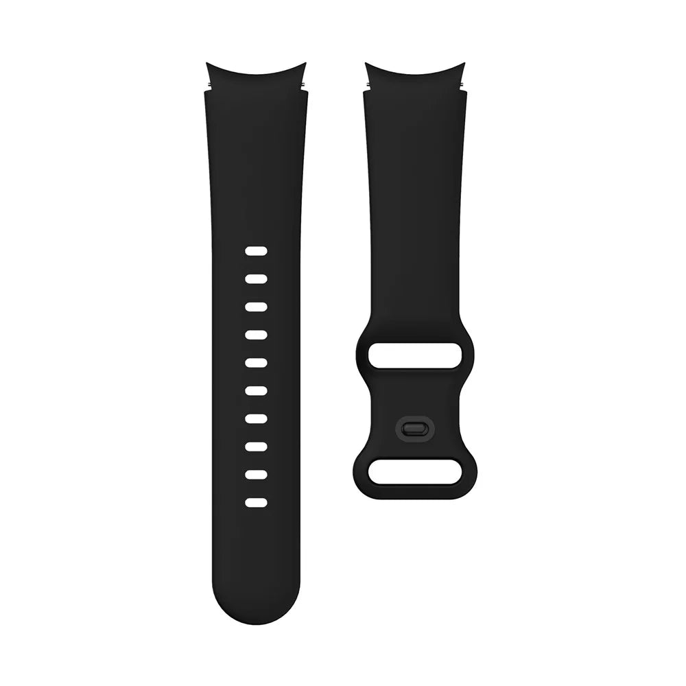 For Samsung Galaxy Watch 5 40mm / 44mm / 5 Pro 45mm Silicone Watch Band Quick Release 20mm Wrist Strap with Butterfly Buckle - Black - 3