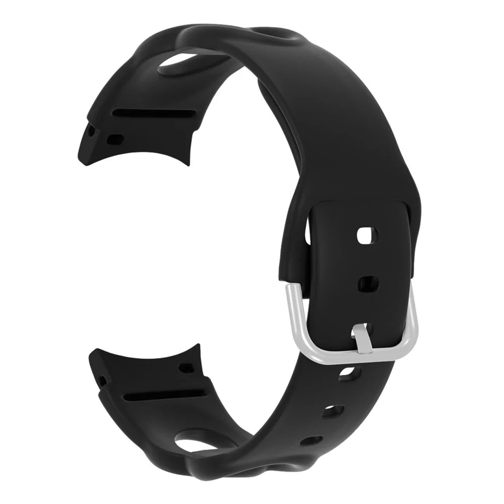 For Samsung Galaxy Watch 5 40mm / 44mm / 5 Pro 45mm Quick Release Watch Strap Set Silicone Hollow Watch Band 20mm Replacement Watchband - Black - 1