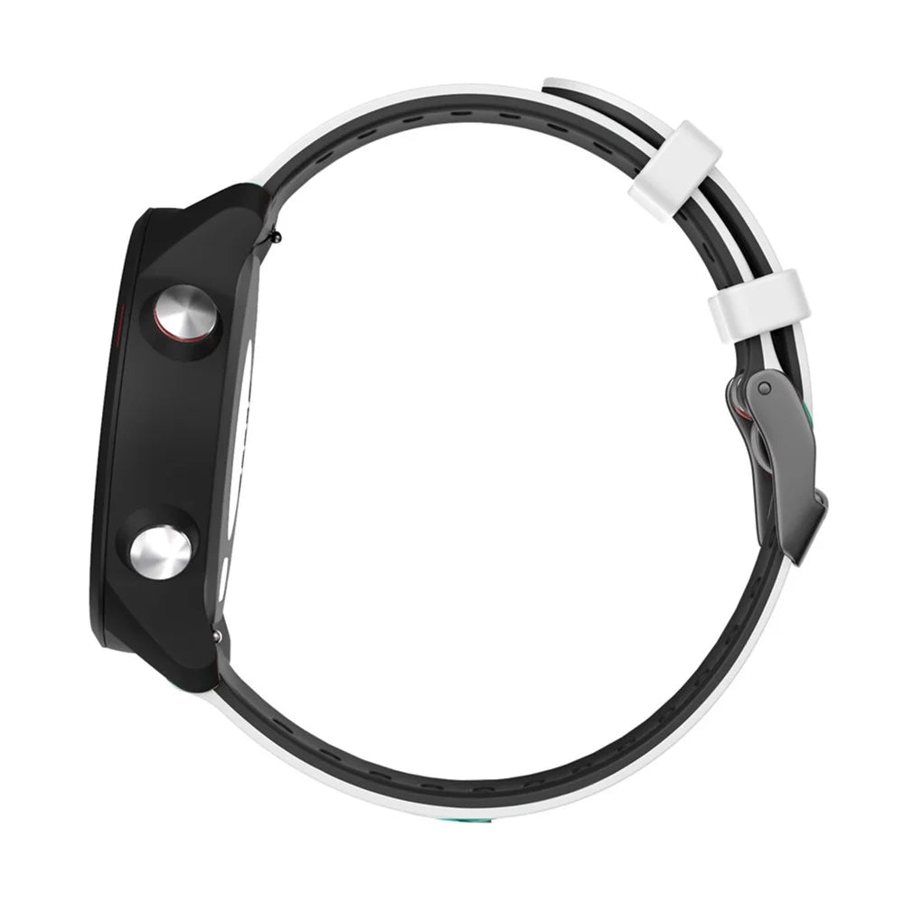 For Samsung Galaxy Watch 5 40mm / 44mm / 5 Pro 45mm Dual-Color Watch Band Replacement Watch Strap Silicone Watchband - White / Black - 4