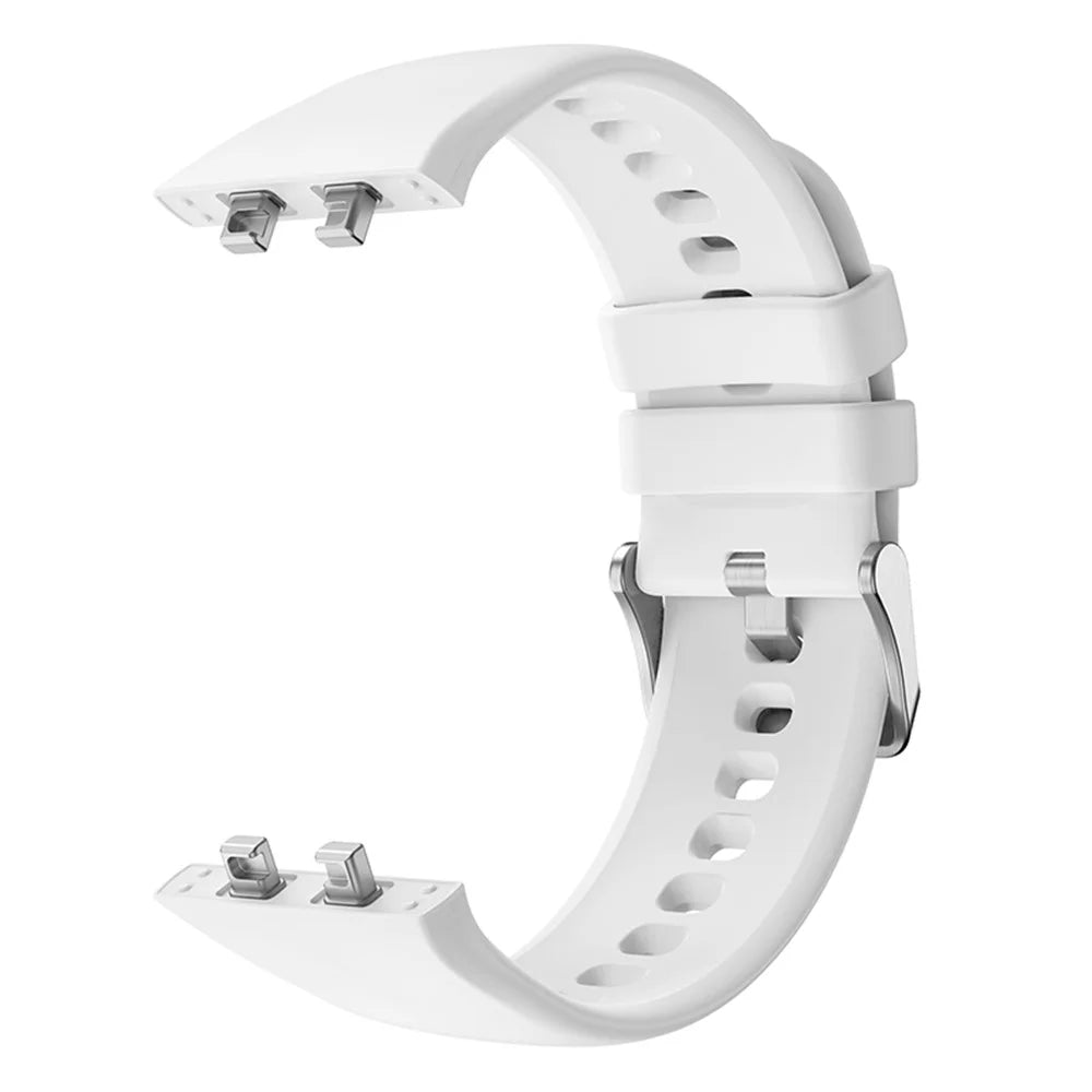 For Oppo Watch 3 Pro Smart Watch Band Soft Skin-friendly Silicone Replacement Strap Wristband - White - 3