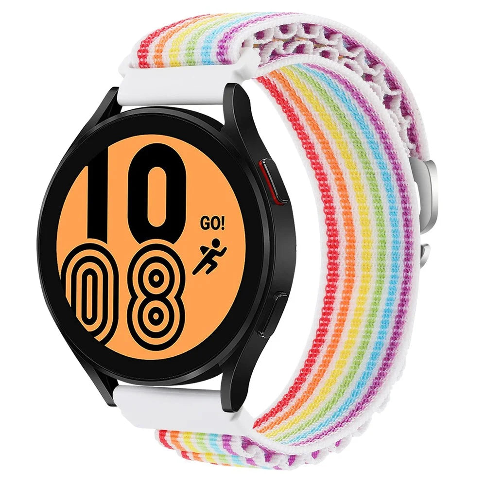 For Garmin Forerunner 255S / Venu 2S Stylish Nylon Wrist Band 18mm Universal Adjustable Smartwatch Strap - Colorful - 2