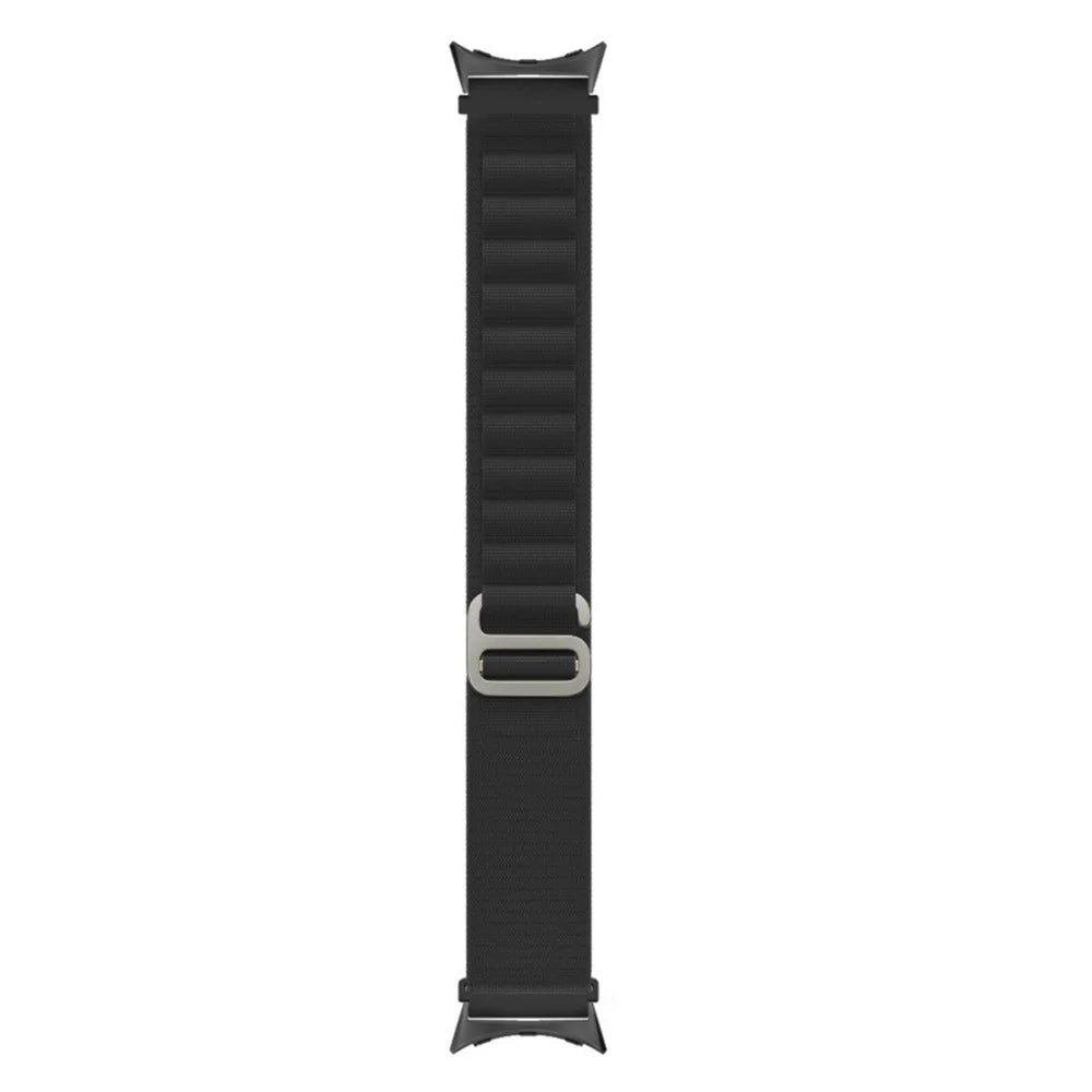 For Google Pixel Watch 4 41mm / Watch 3 41mm / Watch 2 / Watch Nylon Sport Wrist Strap Metal G-Hook Adjustable Watch Band with Black Connector - Black - 1