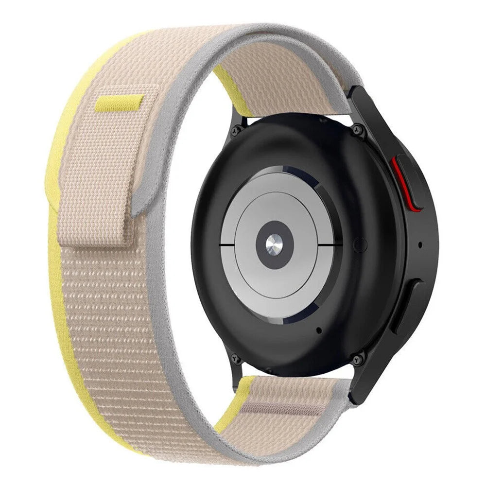 For Garmin Forerunner 255S / Venu 2S 18mm Nylon Band Sport Trail Loop Adjustable Watch Strap - Beige - 1