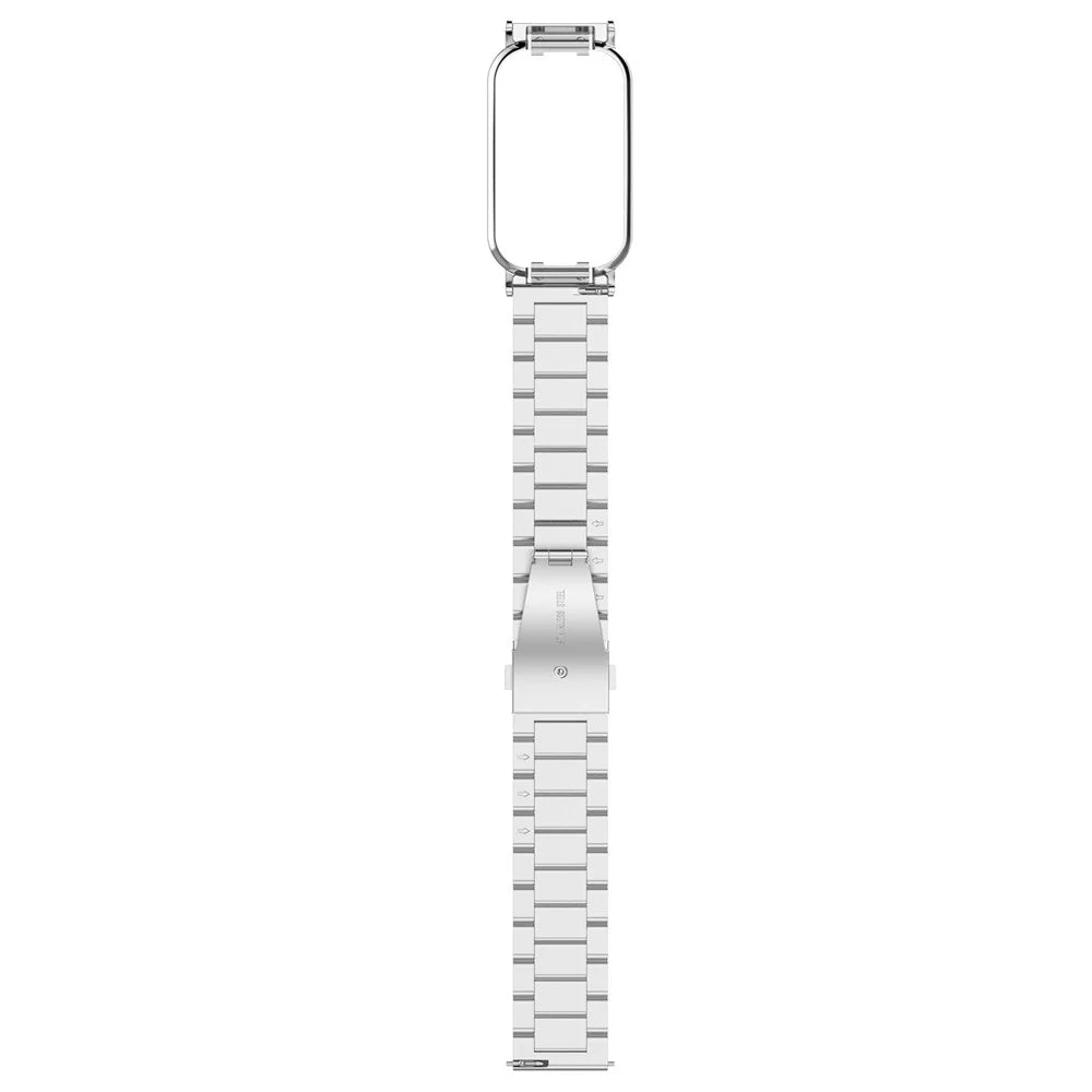 For Xiaomi Redmi Band 2 Stainless Steel Watch Band 18mm 5-Bead Watch Strap with Watch Case - Silver - 4