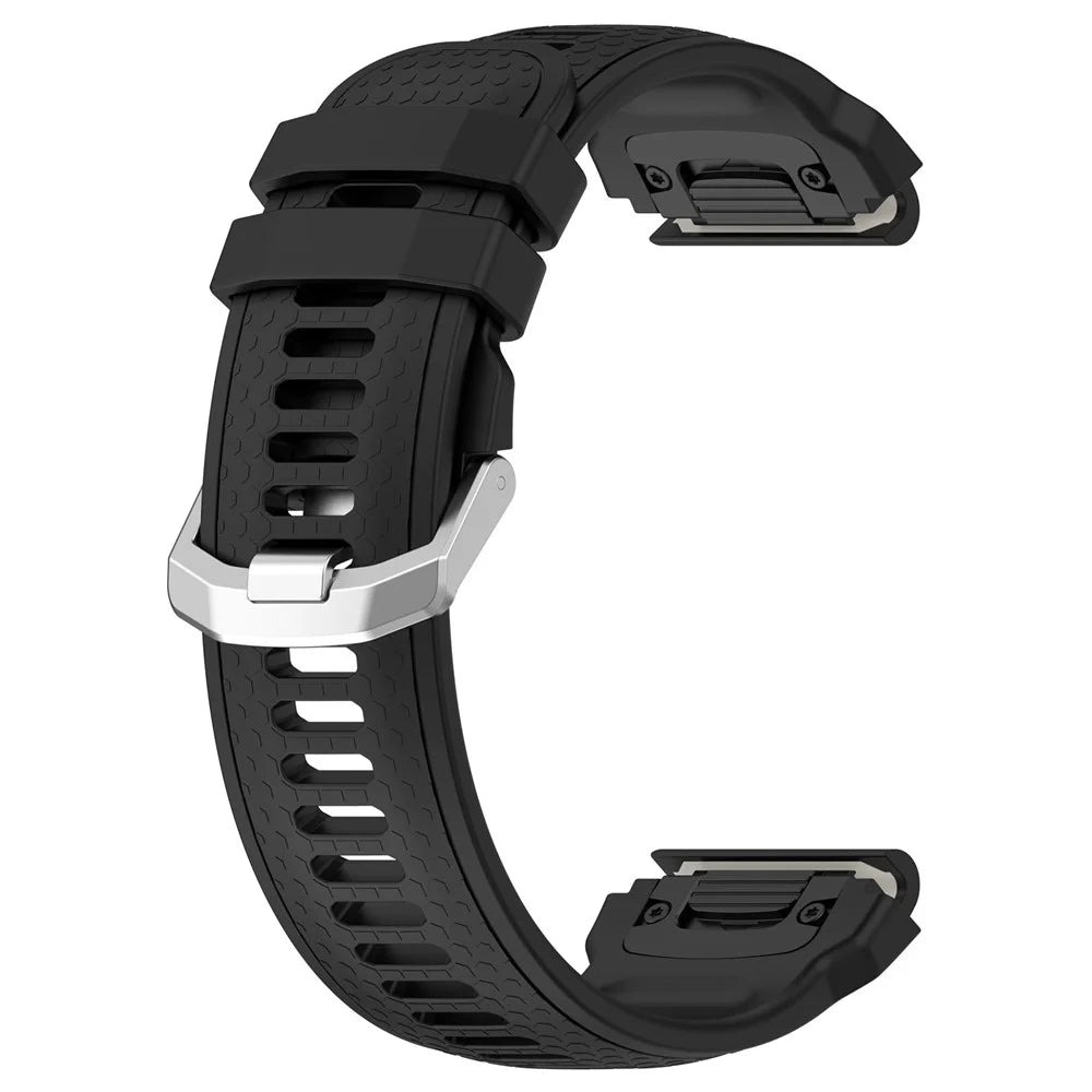 A2029 Quick Release Watch Strap for Huami Amazfit Falcon , 22mm Soft Silicone Replacement Watch Band - Black - 2
