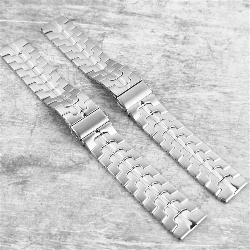 For Garmin Venu 2 / Forerunner 265 / 255 22mm Stainless Steel Watch Strap Replacement Watchband - Silver - 3