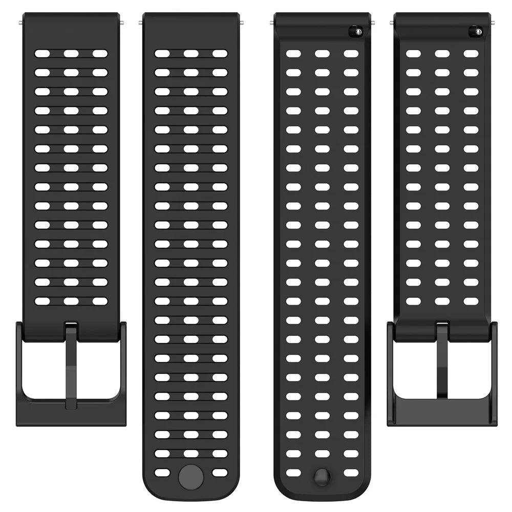 Sport Strap for Suunto Vertical / 9 Peak Pro / 9 Peak / 5 Peak , 22mm Silicone Watch Bands - Black - 5