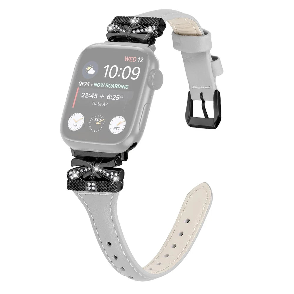 Watchband for Apple Watch Series 11 10 42mm / 9 8 7 41mm / SE3 SE2 SE 6 5 4 40mm / 3 2 1 38mm Black Buckle Watch Strap - Grey - 1