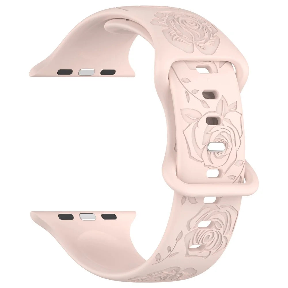 For Apple Watch Ultra 3 2 1 49mm / Series 11 10 46mm / 9 8 7 45mm / SE3 SE2 SE 6 5 4 44mm / 3 2 1 42mm Silicone Strap Watch Band - Light Pink - 2