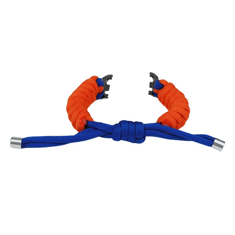 For Xiaomi Smart Band 9 NFC / 9 / 8 NFC / 8 Watch Band Braided Rope Bracelet - Sapphire+Orange - 3
