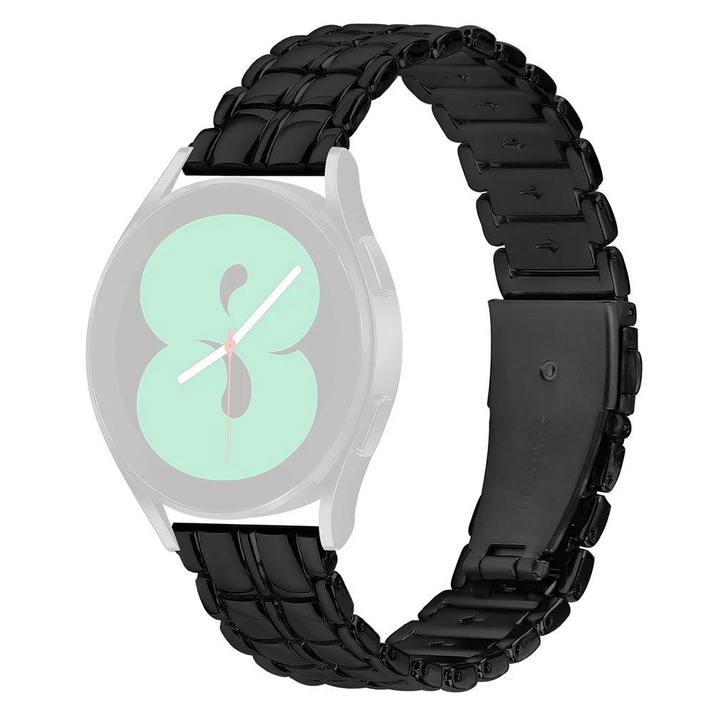 Replacement Strap for Garmin Vivomove / Vivomove HR 20mm Grid Texture Stainless Steel Watch Band - Black - 1