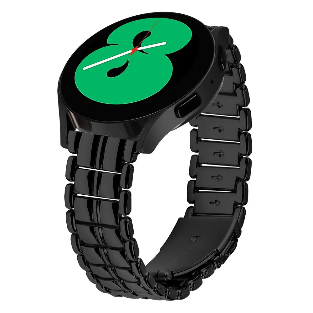 Replacement Strap for Garmin Vivomove / Vivomove HR 20mm Grid Texture Stainless Steel Watch Band - Black - 2