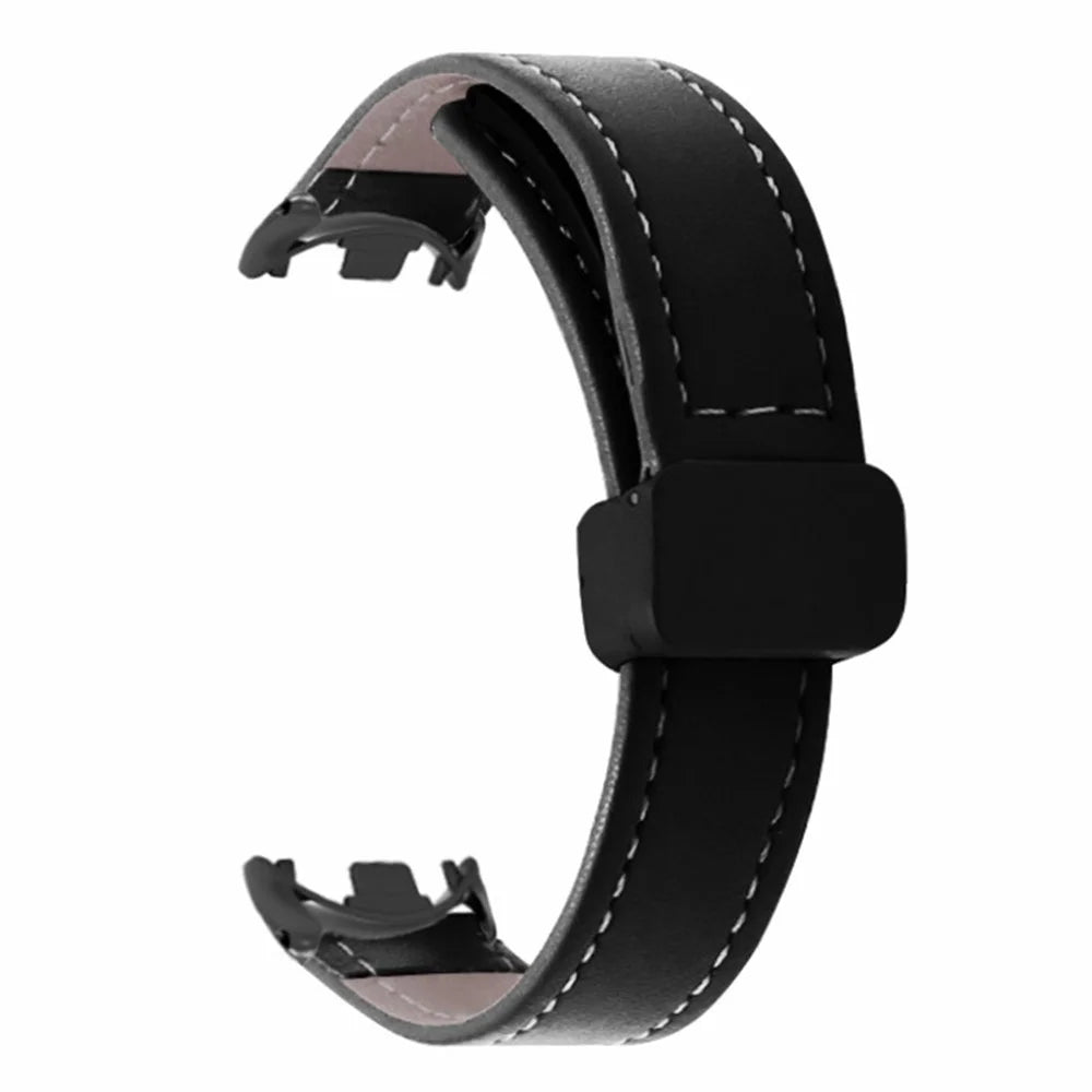 For Xiaomi Smart Band 9 NFC / 9 / 8 NFC / 8 Watch Band Folding Buckle Sport Strap with Black Connector - Black - 1