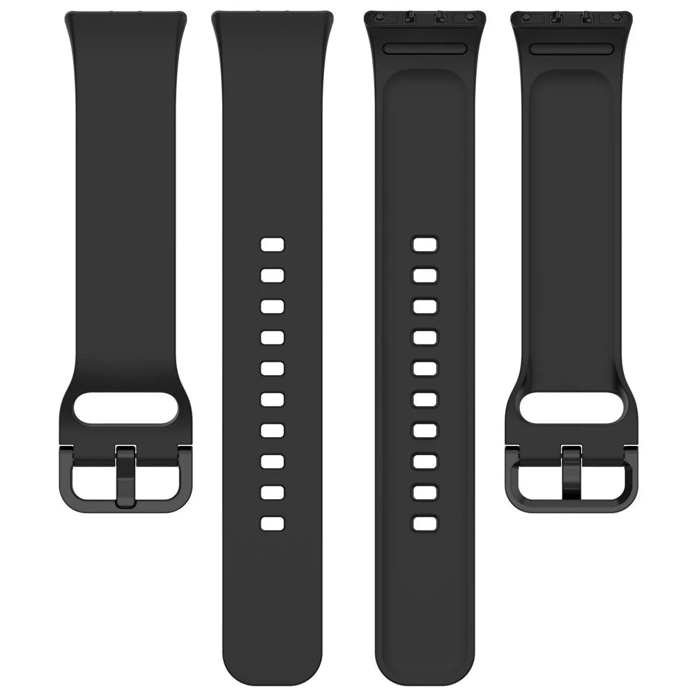 For Samsung Galaxy Fit3 Flexible Watch Strap Silicone Band Wrist Bracelet - Black - 5