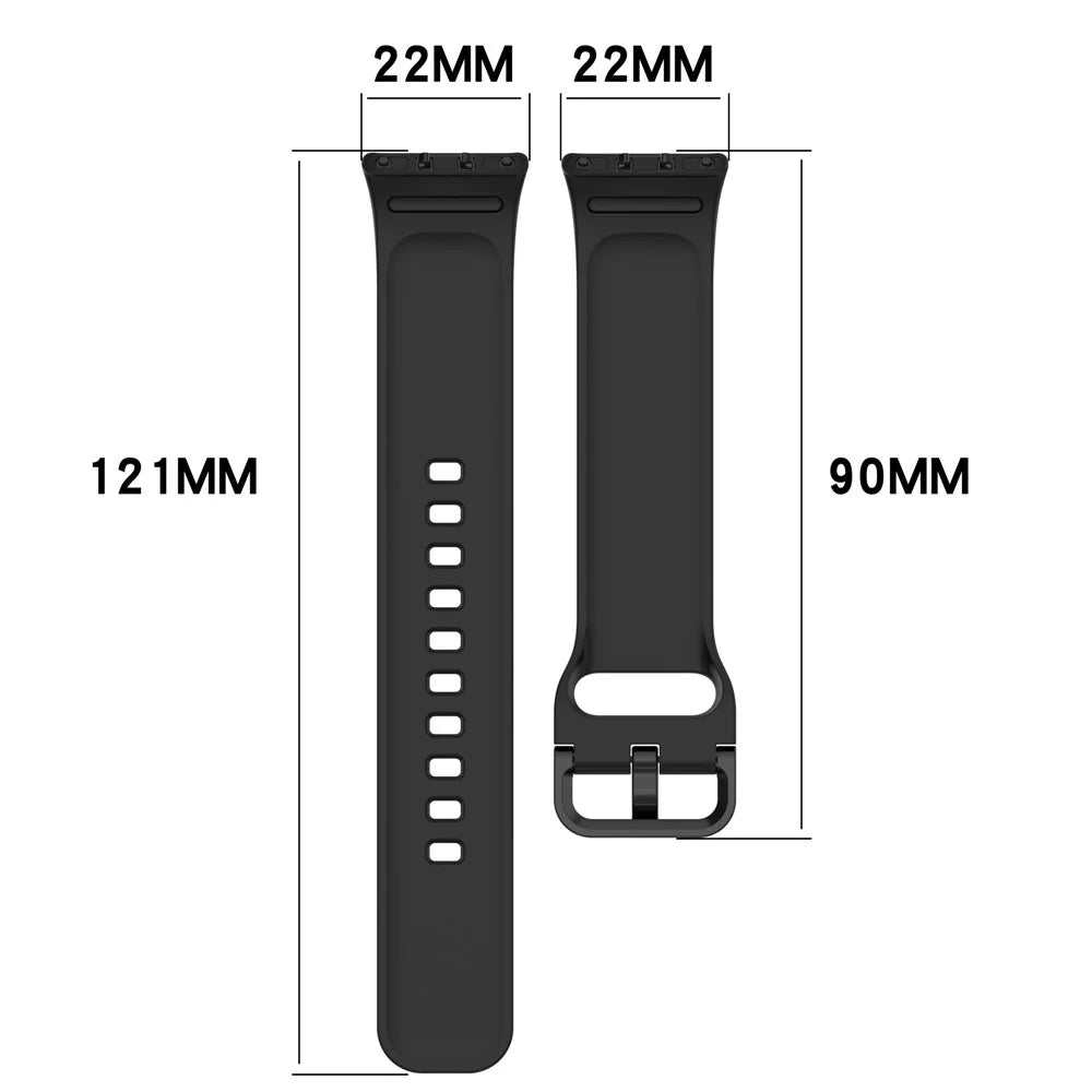 For Samsung Galaxy Fit3 Flexible Watch Strap Silicone Band Wrist Bracelet - Black - 7