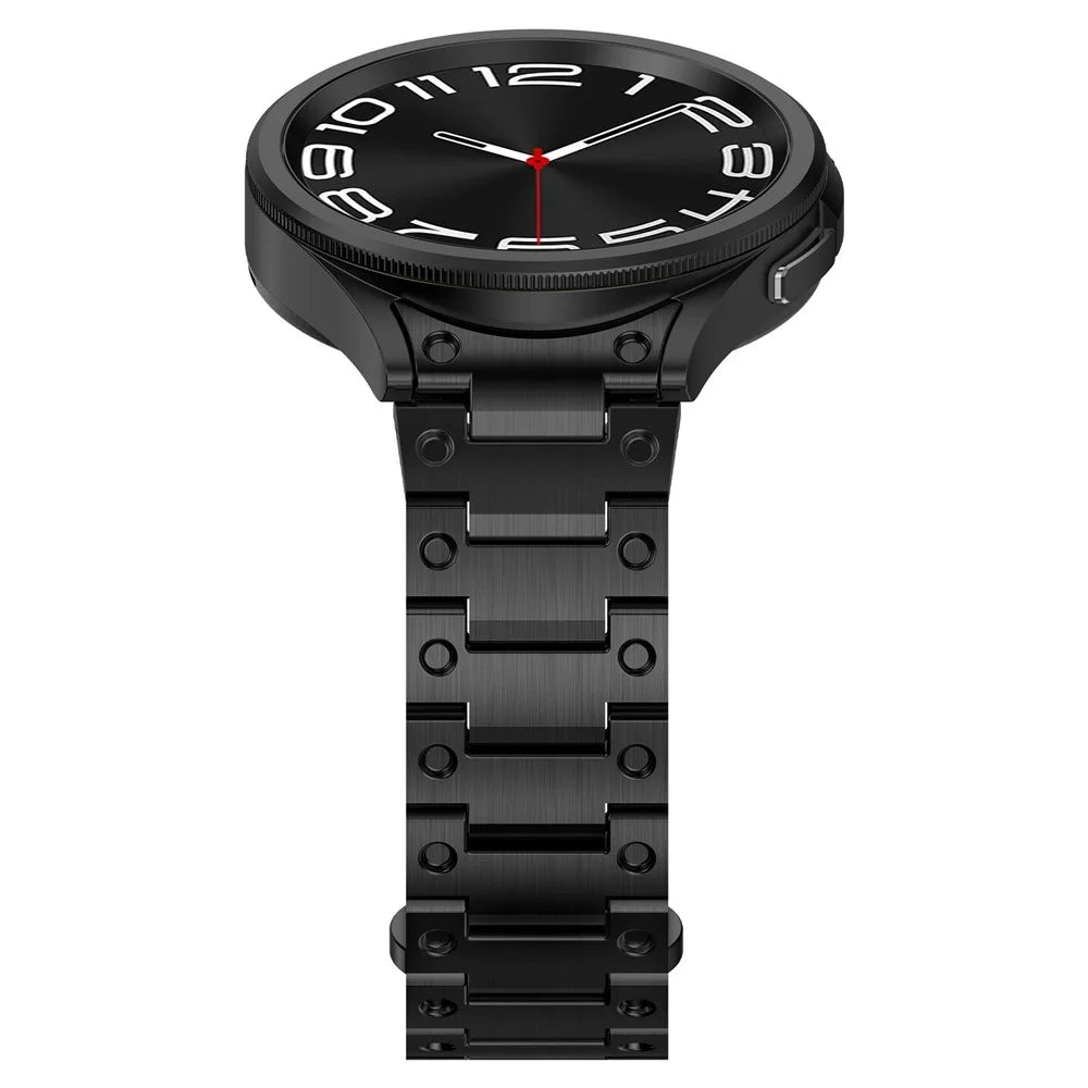 For Samsung Galaxy Watch FE 40mm / Watch6 / Watch6 Classic / Watch 5 Watchband Stainless Steel Watch Strap Replacement - Black - 5