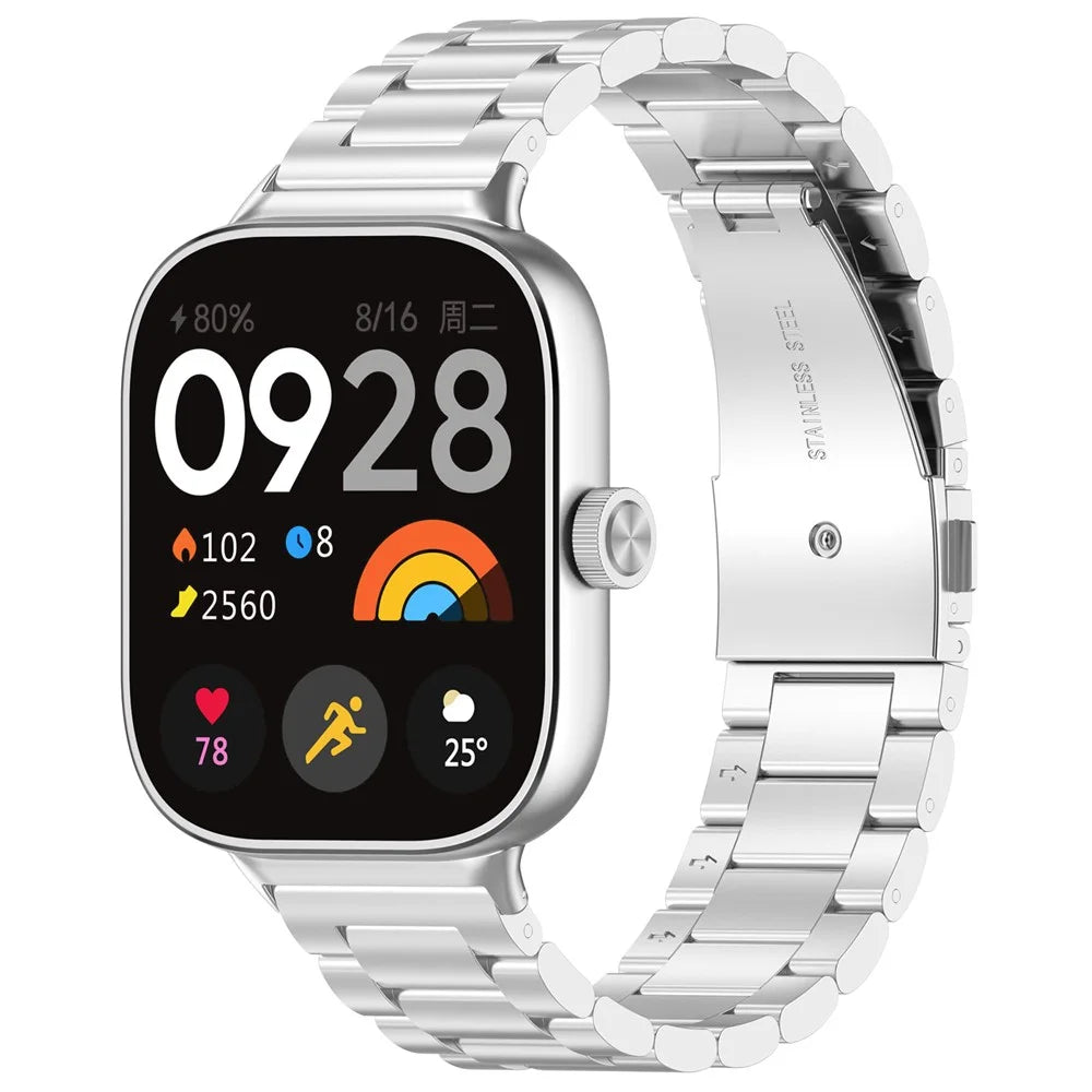 For Xiaomi Smart Band 10 Pro / 9 Pro / 8 Pro / Redmi Watch 6 / 5 / 5 eSIM / 4 Stainless Steel Wrist Band Watch Strap with Buckle - 4