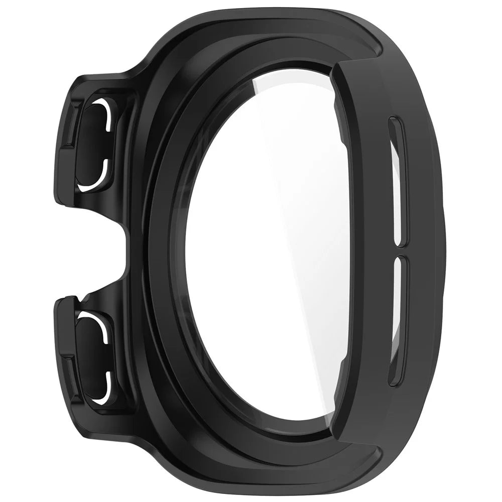 For Samsung Galaxy Watch Ultra (2025) 47mm / Ultra 47mm Watch Case Tempered Glass Screen Protector Hard PC Cover - Matte Black - 5