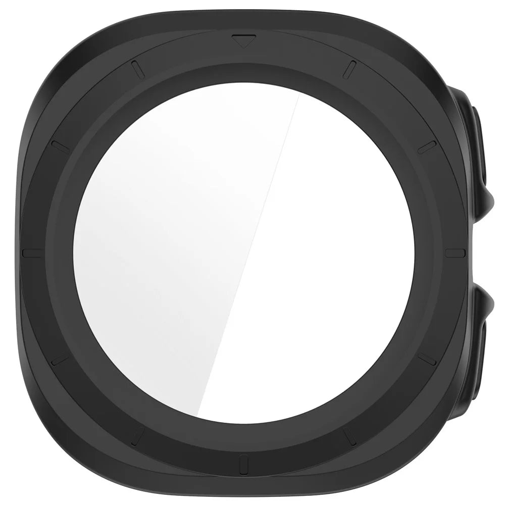 For Samsung Galaxy Watch Ultra (2025) 47mm / Ultra 47mm Watch Case Tempered Glass Screen Protector Hard PC Cover - Matte Black - 6