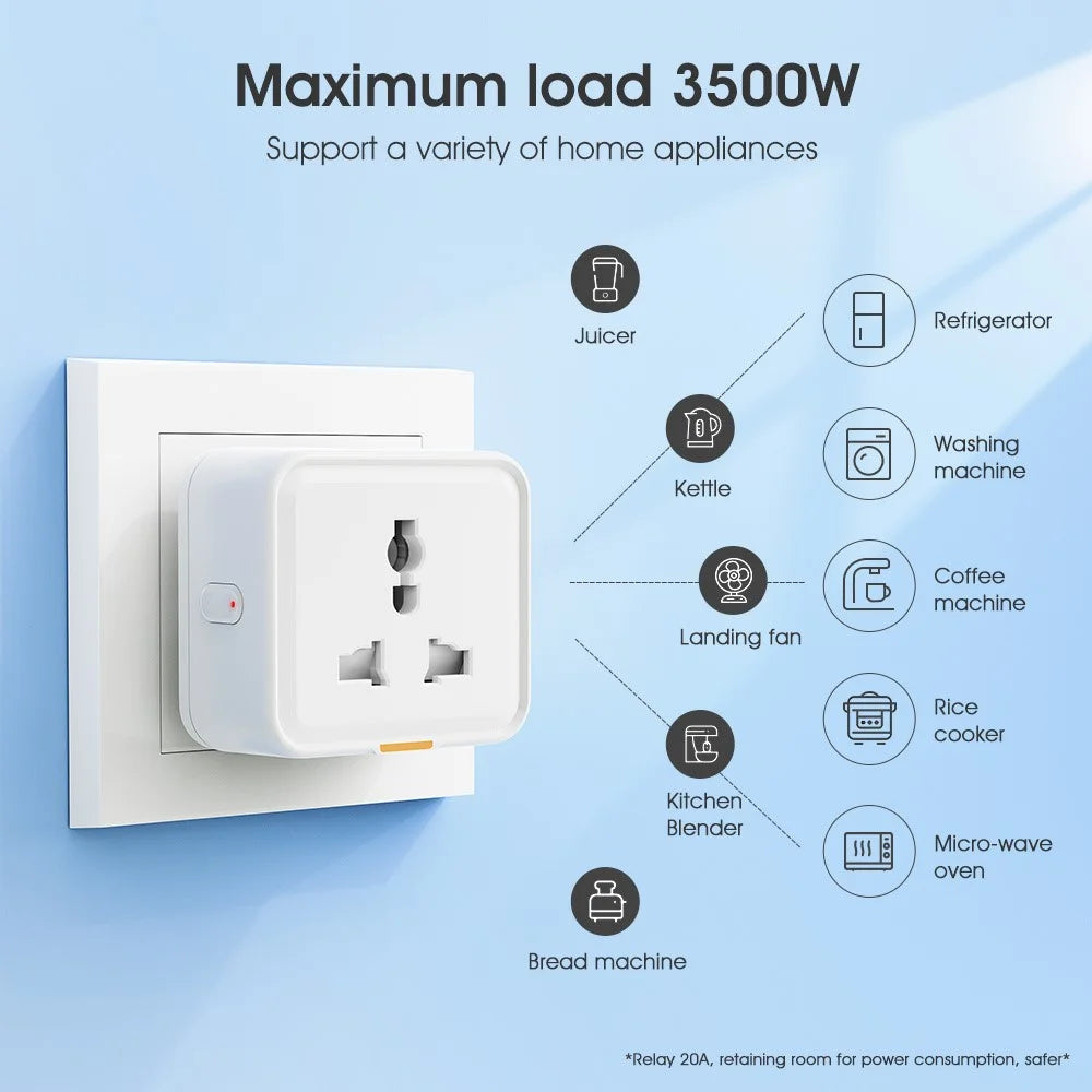 MG-CZ105W Smart Home WiFi Socket Tuya Voice Remote Control Wall Plug - US Plug - 6