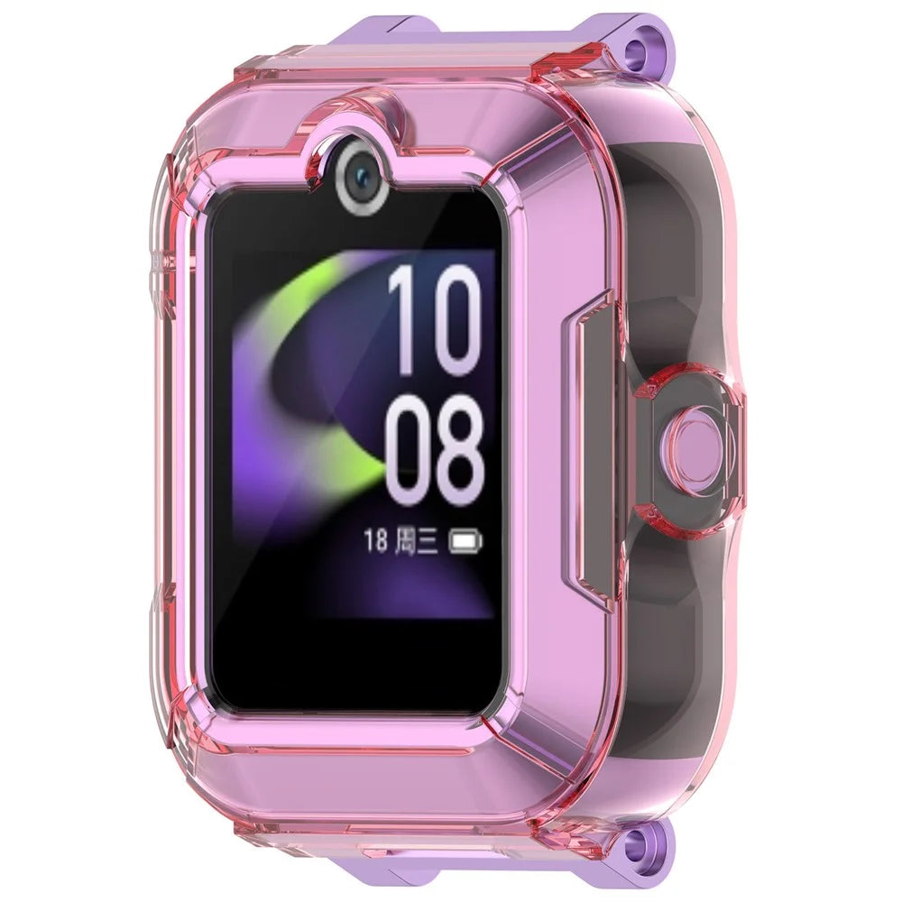 For Huawei Children's Watch 5X / 5 / 5 Pro / 5 Vitality Edition Watch Case TPU Protective Cover - Transparent Pink - 2