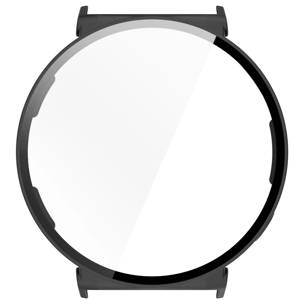 For Huawei Watch GT 5 41mm Matte PC Cover Watch Frame Case with Tempered Glass Screen Film - Black - 4