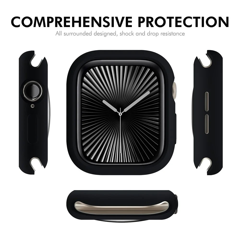 ENKAY HAT PRINCE For Apple Watch Series 11 / 10 46mm 2 in 1 Candy Color TPU Watch Case with Full Coverage PMMA Soft Film - Orange - 4