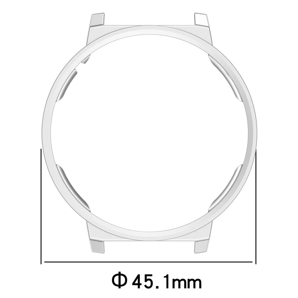 For Huawei Watch GT 5 Pro 42mm Protective Case Hollow-Out PC Watch Frame Cover - Silver - 6