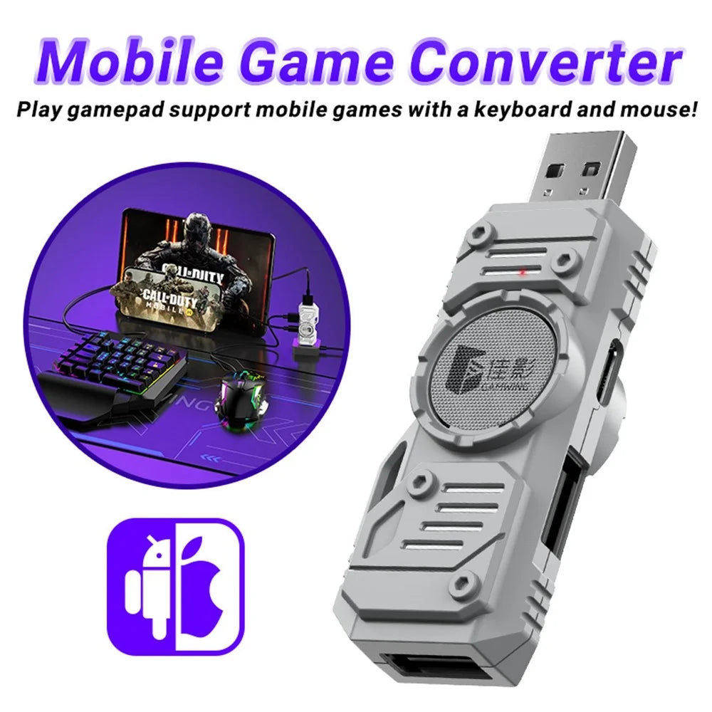GAMWING M9 Wired + Bluetooth-compatible Dual Mode Mobile Game Converter for iOS Android Harmonyos - 2