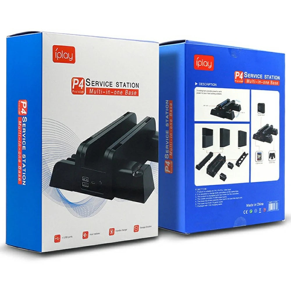 IPLAY HBP-149A Storage Stand for PS4 Pro / PS4 Slim / PS4 Cooling Fan Charging Station - 6
