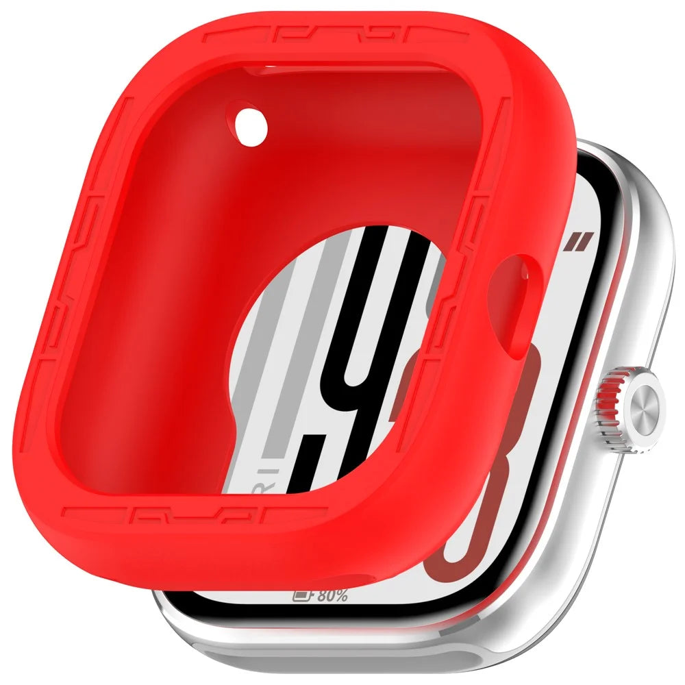 For Xiaomi Redmi Watch 5 / Watch 5 eSIM Silicone Case Hollow Watch Protective Cover - Red - 1